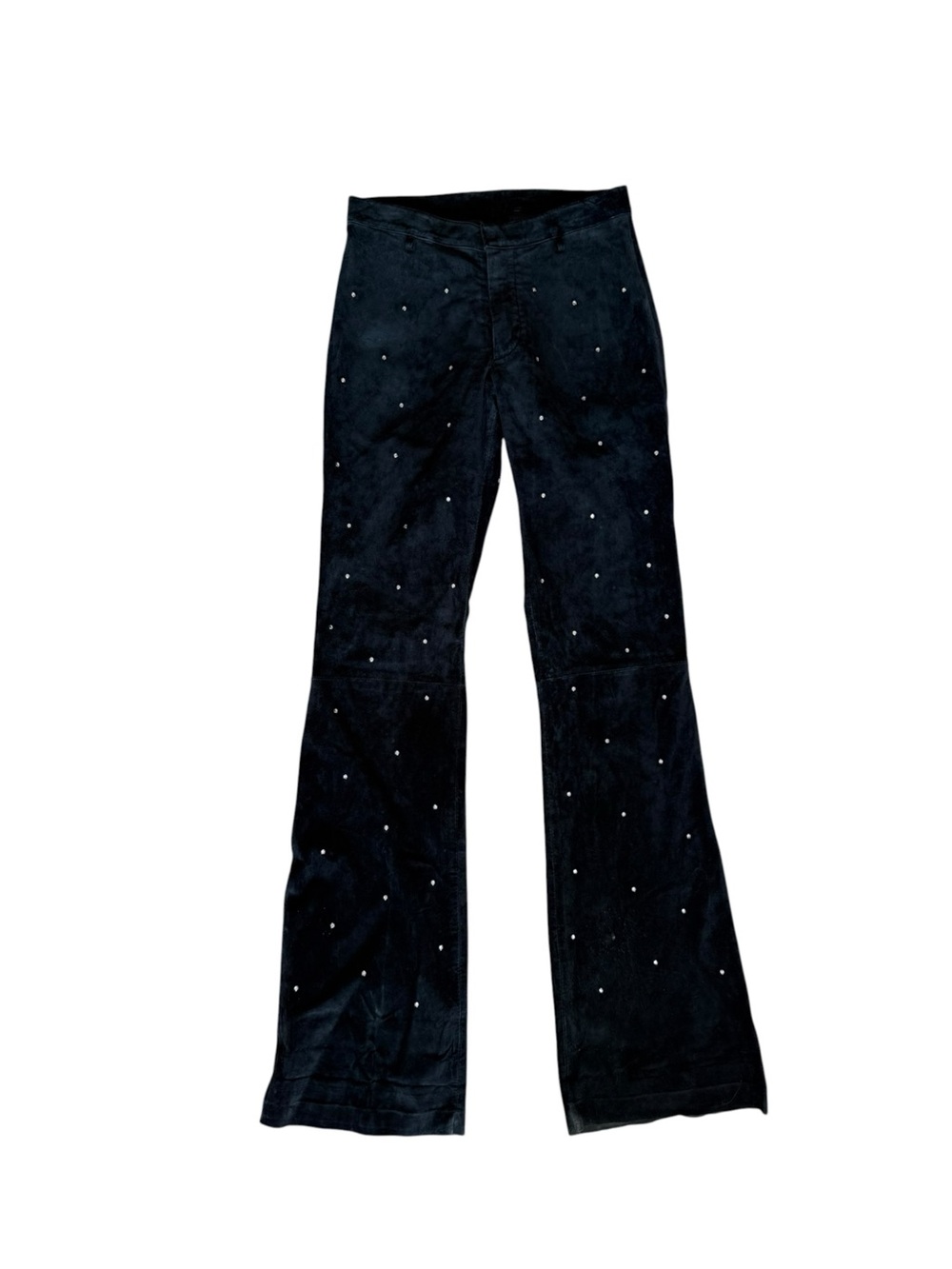 Wilson’s Leather Maxima Black 100% Leather Suede Rhinestone Pants - Size 6